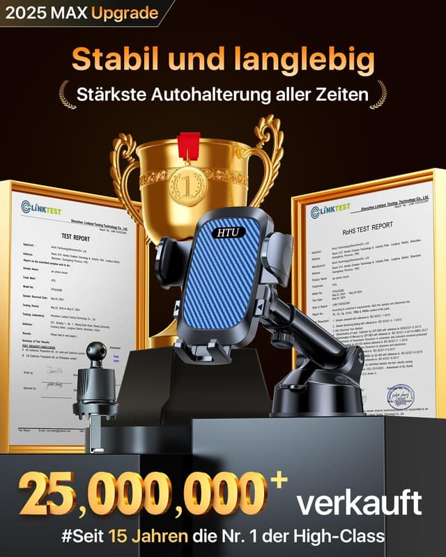 Thumbnail 5 de HTU 2026 4‑in‑1 Handyhalterung Auto 360°