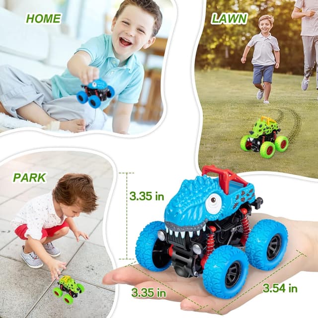 Thumbnail 5 de LODBY Dinosaur Toys Push and Go Truck 2-Pack