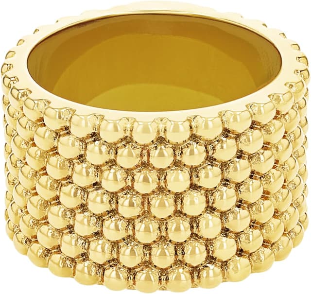 Detalle de JOOP! Ring aus Edelstahl für Damen in Gold-Optik mit JOOP! Dead-Design & Schmuck-Geschenkbox