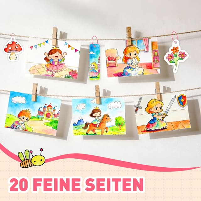 Detalle de YPLUS Wassermalbuch für Kinder 8 Farben