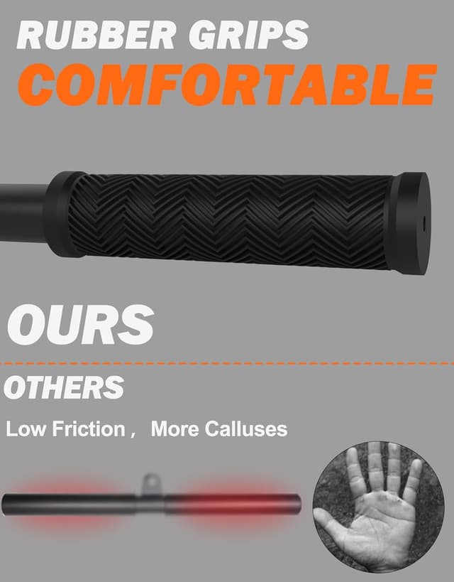 Detalle 2 de Fitarc Straight Bar Cable Attachment – Non-Slip Triceps & Lat Pull Down Bar for Home Gym