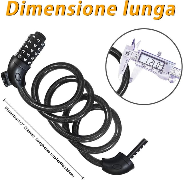 Thumbnail 3 de REHKITTZ Lucchetto per bicicletta catena 120 cm 🔒