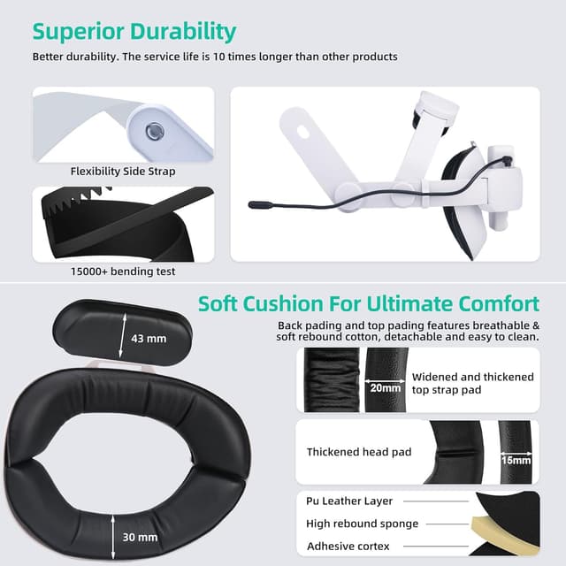 Thumbnail 5 de Noiposi Battery Head Strap 7500mAh for Meta Quest 3 VR