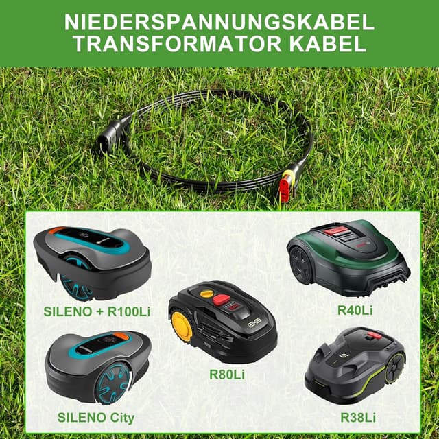 Detalle de POANES 3M Ladekabel/Verlängerungskabel für Husqvarna Automower & Gardena (3 Meter)