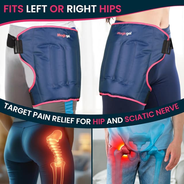 Detalle de Magic Gel Extra Large poche de glace en gel pour la hanche avec sangle réutilisable