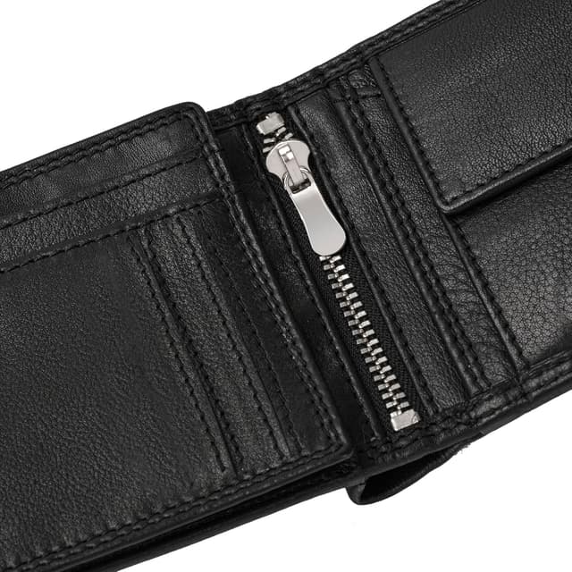 Thumbnail 6 de Marc Peter® Hanover Herren-Geldbörse aus echtem Leder mit RFID-Schutz, Schwarz (Nappa) – 12 x 9,5 x 2 cm