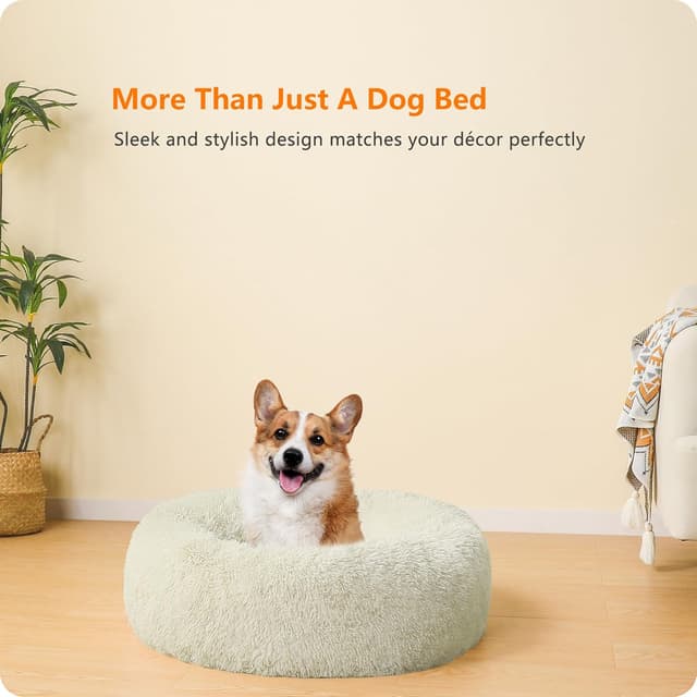 Detalle de HMTOPE Donut Hundebett 70 cm Ø Beige