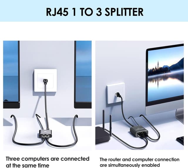 Thumbnail 5 de OIHCAZ Ethernet Splitter 1 to 3 1000Mbps