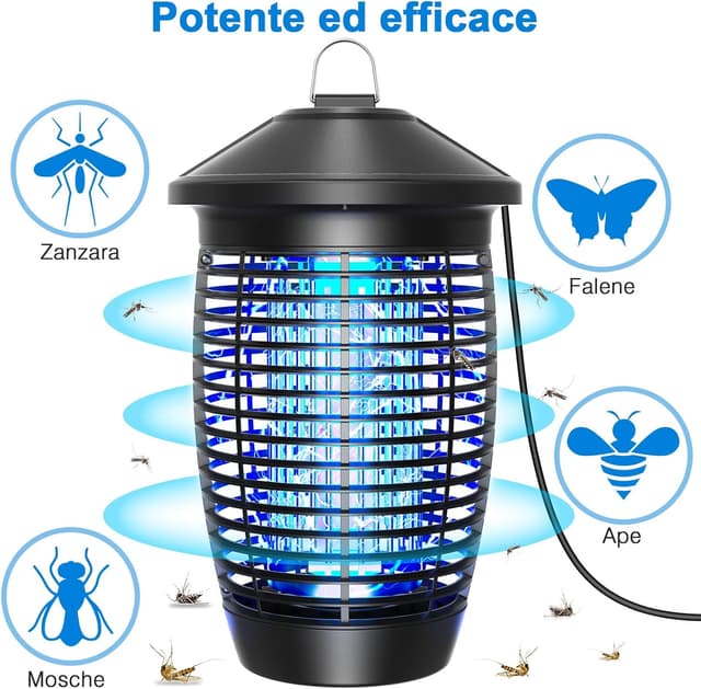Detalle de PALONE Lampada antizanzare elettrica 20 W con rete UV e copertura fino a 100 m²