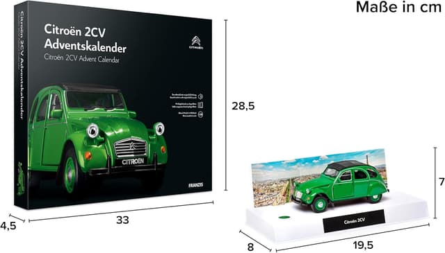 Thumbnail 6 de Franzis 55154 Citroën 2CV Adventskalender grün – Metall-Modellbausatz im Maßstab 1:38 inkl. Soundmodul & Begleitbuch