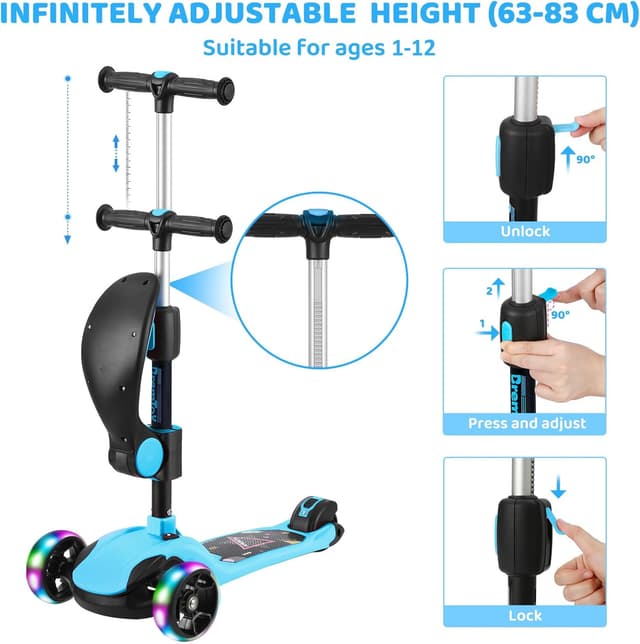 Detalle 2 de BremToy Roller Kinder mit Sitz Blau