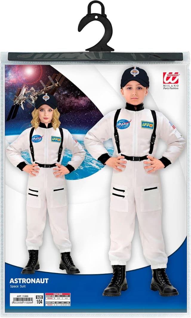 Detalle de Kinderkostüm W WIDMANN MILANO Party Fashion Astronaut (Raumfahrer) – Overall mit Aufnähern