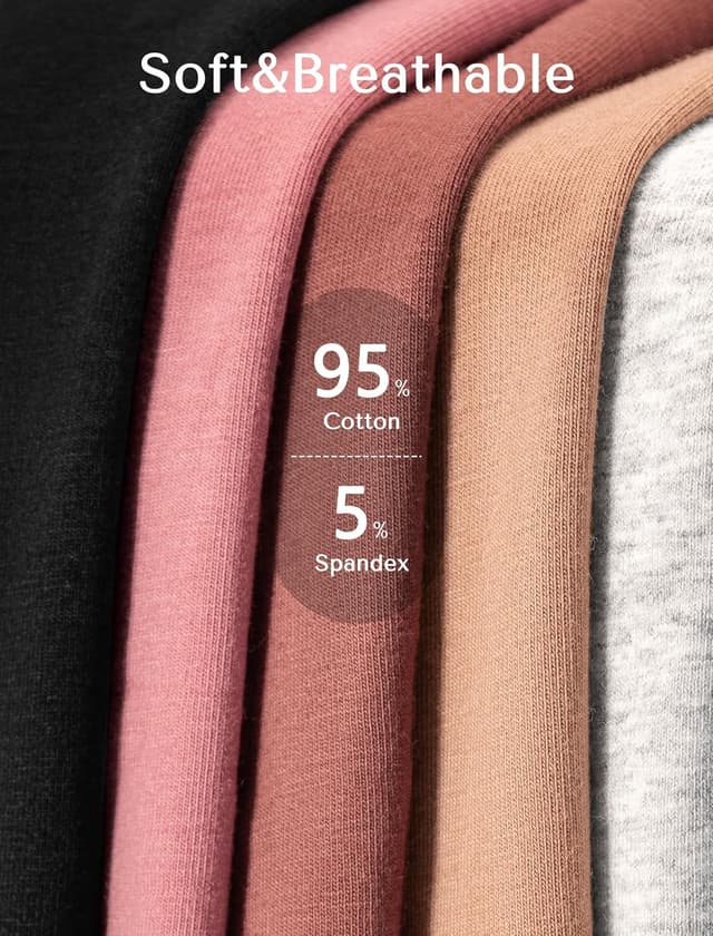 Detalle de VOENXE Cotton Shorts for Women (Boxers/Anti‑Chafing Boyshorts) – 4 Pack