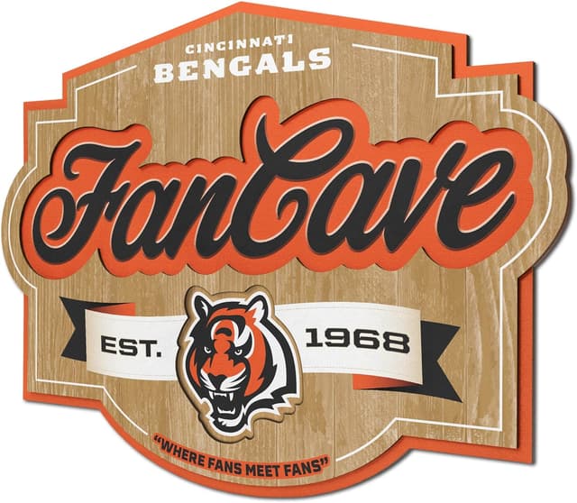 Detalle de YouTheFan NFL FanCave 3D Wall Art (Officially Licensed) — Ready-to-Hang FanCave Decor