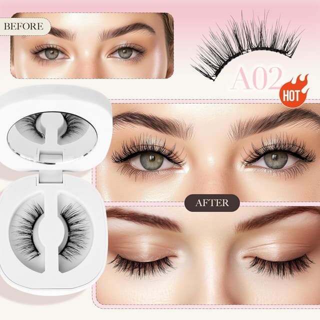 Detalle 2 de LASHVIEW Aurora Magnetic Eyelashes (Reusable Soft Magnetic Lashes Kit, No-Glue) A02