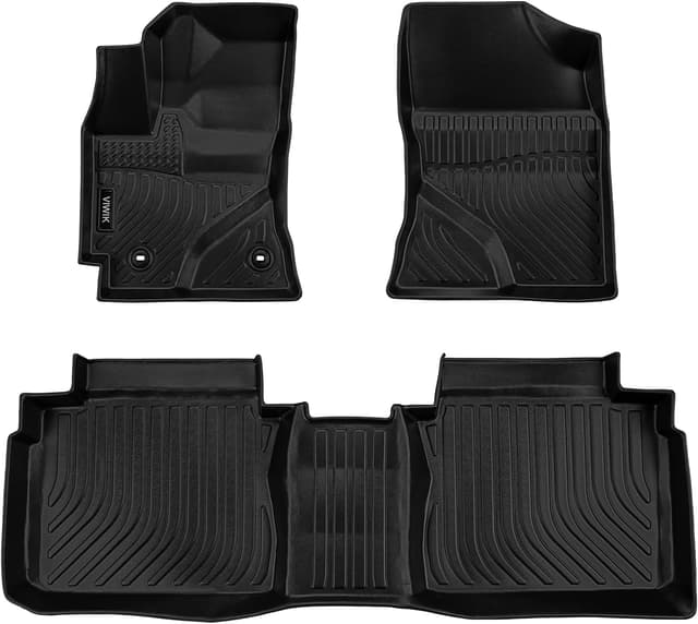 Detalle de VIWIK All-Weather TPE Floor Mats for 2014-2019 Toyota Corolla (Automatic) — Front & Rear Black