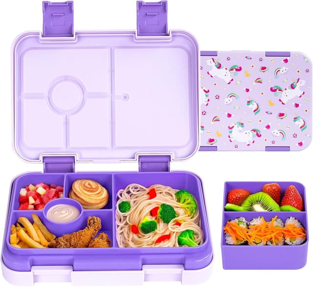 Detalle de QCQHDU Brotdose 6 Fächer für Kinder