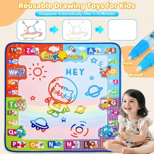Thumbnail 1 de KIZZYEA Water Doodle Mat 30x30-inch 🎨