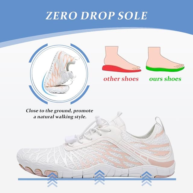 Detalle de Jmzb Barefoot Shoes for Women & Men — Wide Toe Box Trail & Water Walking Sneakers