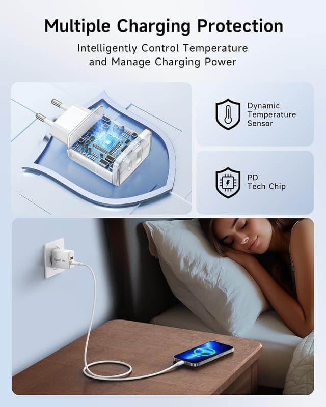 Detalle 2 de RAVIAD iPhone Ladekabel 20W 2er-Set