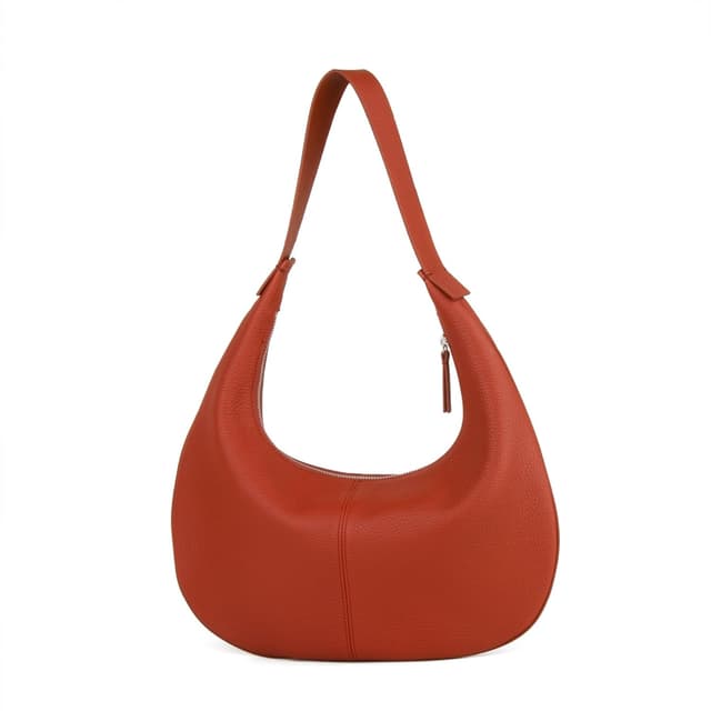 Detalle de DONNAIN crescent leather hobo bag