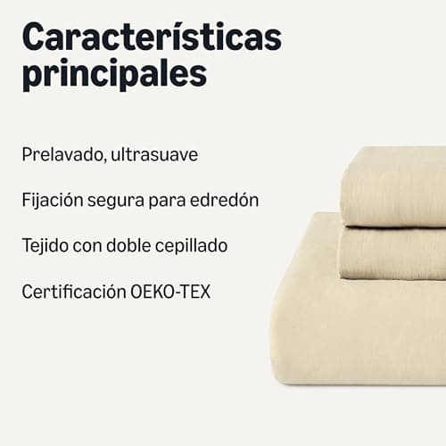 Detalle 2 de Amazon Basics Funda nórdica 240×220 cm beige