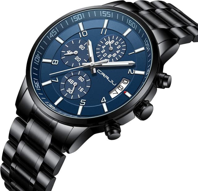 Detalle 2 de CRRJU Herren Uhr Business 30 m wasserdicht