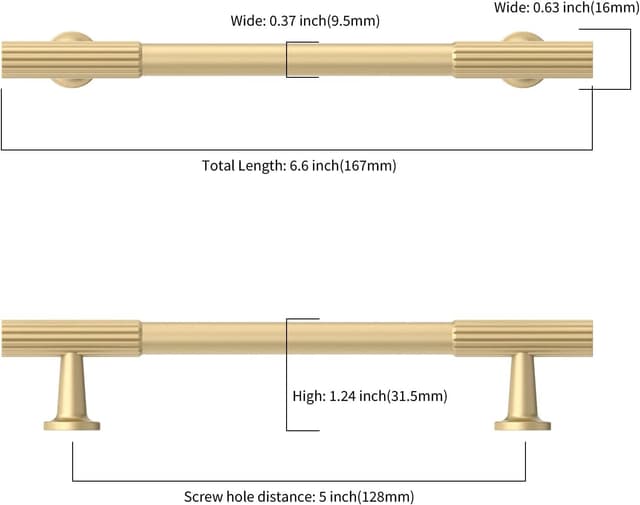 Thumbnail 5 de Cabinet pull handles 10 pack, 128mm hole