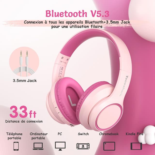 Thumbnail 5 de TONOSHARK Casque enfant 60h