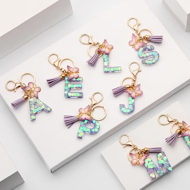 Thumbnail 5 de CHUQING Schlüsselanhänger Buchstabe Mädchen