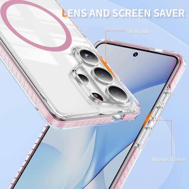 Detalle 2 de DEERLAMN S26 Ultra MagSafe clear case