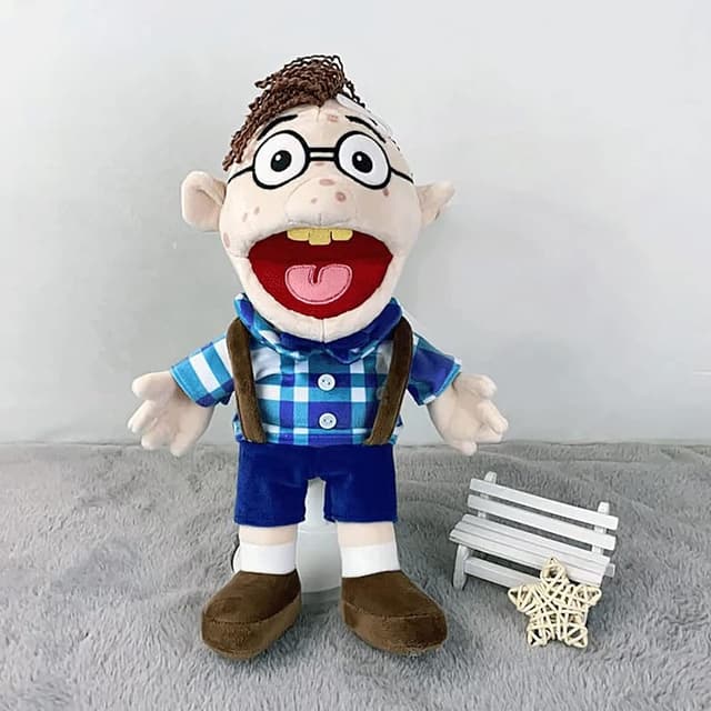 Detalle de Ycxydr Jeffy puppet plush toy – soft hand puppet for kids’ role-play