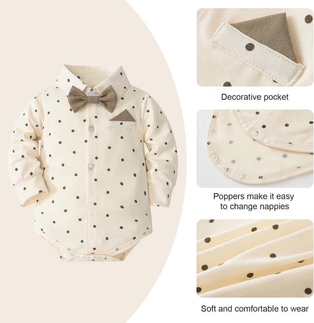 Thumbnail 5 de Fohuanky Baby Boy Formal Outfit for Wedding