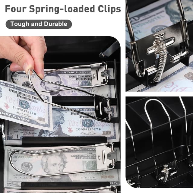 Detalle 2 de KYODOLED Locking Cash Box 11.81x9.45x3.54 in