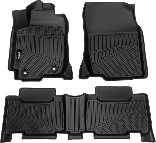Detalle de VIWIK All-Weather TPE Floor Mats for 2014-2019 Toyota Corolla (Automatic) — Front & Rear Black