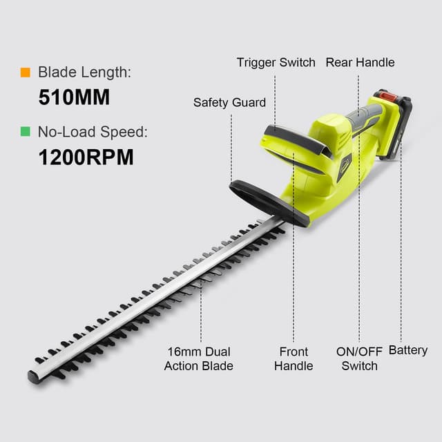 Thumbnail 1 de DEWINNER Cortasetos inalámbrico 20V con batería y doble asa