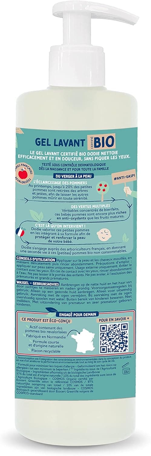 Thumbnail 1 de DODIE Gel Lavant Bio 400mL pour bébé