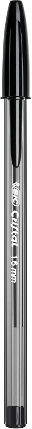 Detalle de BIC Cristal Large BolĂgrafos Punta Gruesa 1.6 mm 🖊️ Caja 50 Negros