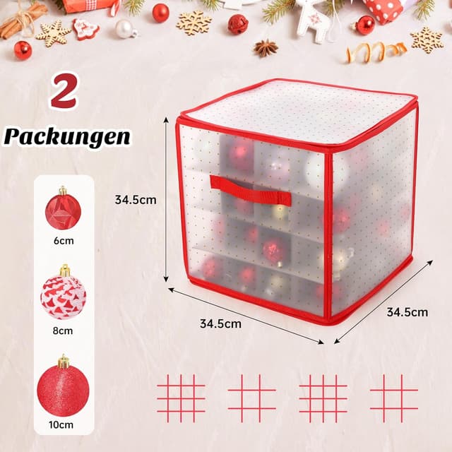 Thumbnail 4 de Fulasofia Aufbewahrungsbox 128 Fächer für Weihnachtskugeln