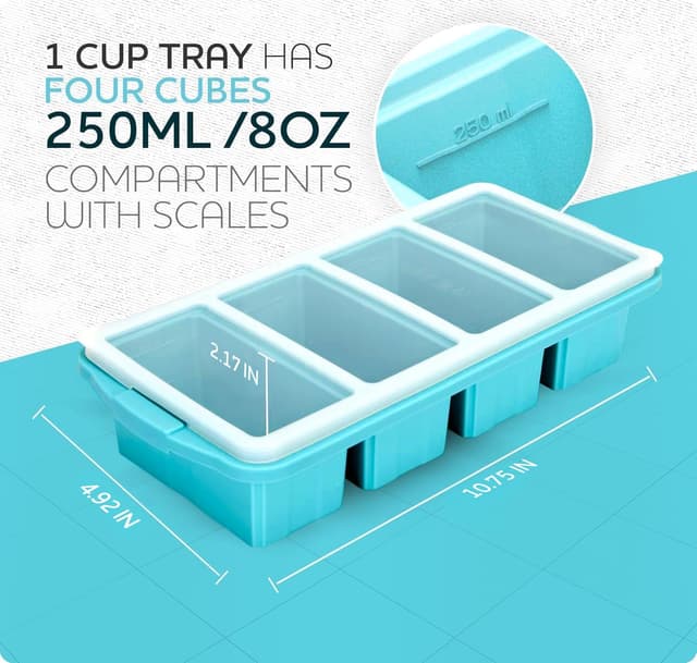 Thumbnail 6 de XOMOO Silicone Freezer Tray 8 🍲