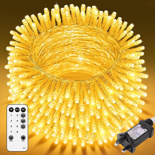 Detalle de 600 Warm White LED fairy lights 60m