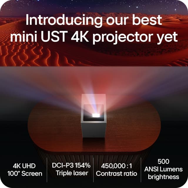 Detalle de LG CineBeam S PU615U compact ultra short throw 4K projector with RGB laser