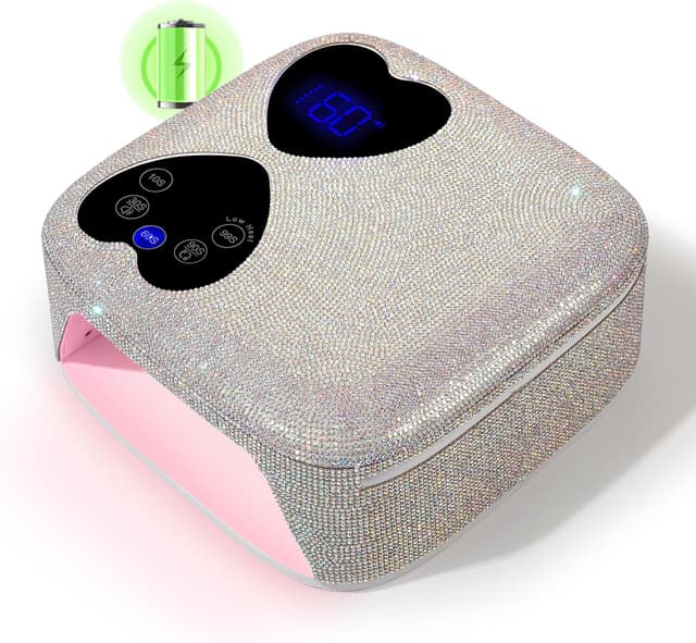 Detalle de CHRISTINE SHELLY Cordless Nail Lamp (80W) – Rechargeable UV LED Dryer with 5 Timer Settings