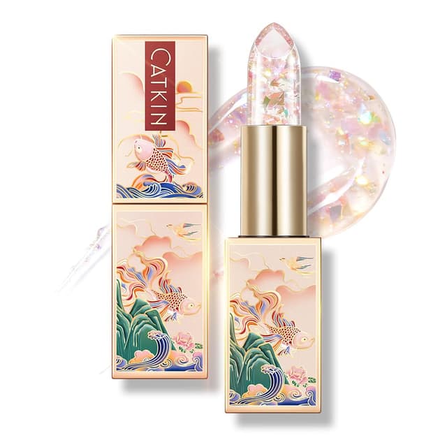 Detalle de CATKIN Lip Balm Tinted Color Changing Lipstick (C04 Rainbow) Ultra Hydrating Lip Moisturizer