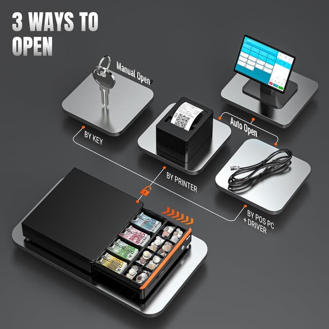 Thumbnail 4 de Tera 405R-BK tiroir-caisse 41 x 41 cm đź§ľ