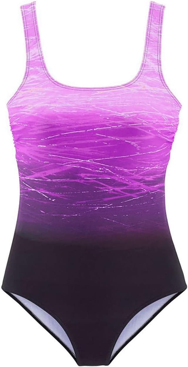 Detalle de Bsubseach Damen Badeanzug mit Bauchkontrolle (Criss-Cross Back, einteilig)