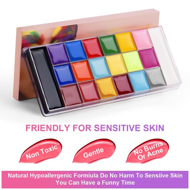 Thumbnail 4 de ACWOO 20 Farben Halloween Schminke 🎨