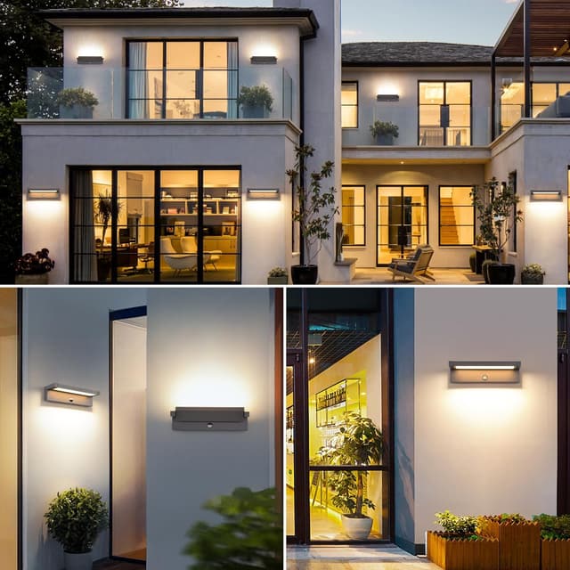 Detalle de Applique da parete moderna con rilevatore di movimento LED 36 W IP65 3000 K (bianco caldo) – per esterno e interno