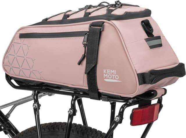 Detalle de KEMIMOTO Borsa per portapacchi 2 in 1 impermeabile con scomparti multipli, maniglia e tracolla