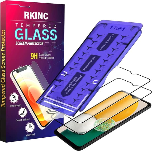 Detalle de RKINC 3er Set Panzerglas Schutzfolie für Samsung Galaxy A13 5G / A13 4G / A04s (0,33 mm) mit Applikator
